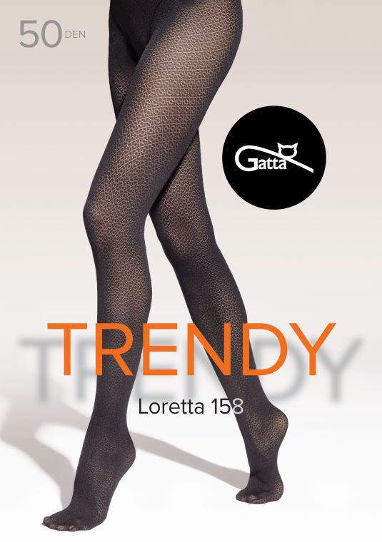 LORETTA 155, 156, 157, 158, 159 - RAJSTOPY DAMSKIE WZORZYSTE 50 DEN - 000.861 - TRENDY AW25/26