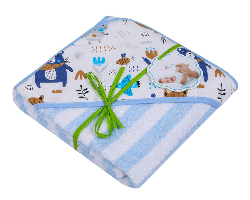 DUETBABY OKRYCIE KĄPIELOWE WZÓR PASY FROTA 320