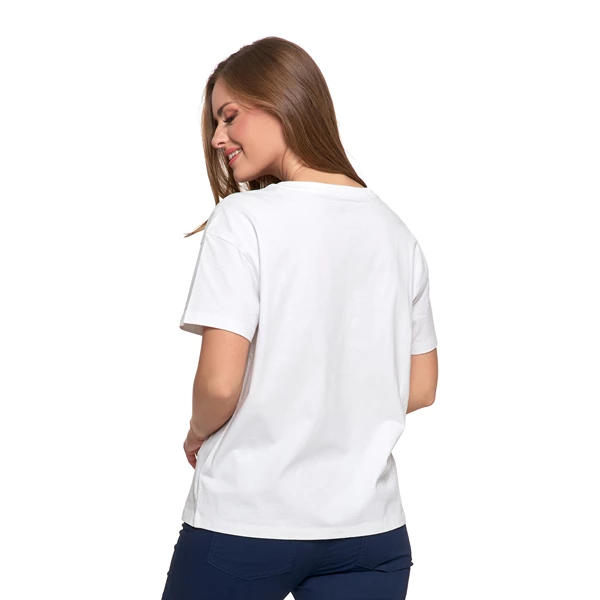 MORAJ KOSZULKA DAMSKA Z KRÓTKIM REKAWEM T-SHIRT REGULAR BD1600-606