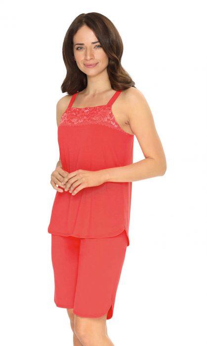 WADIMA 104508 PIŻAMA DAMSKA WĄSKIE RAMIĄCZKO KRÓTKIE SPODENKI