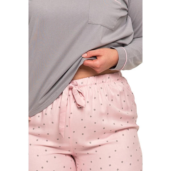 MORAJ PIŻAMA DAMSKA W GROSZKI PLUS SIZE PDD6600-001 - AW2024/25