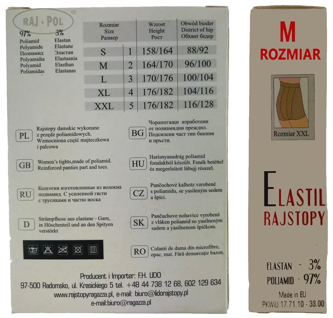 TRE STELLE RAJSTOPY DAMSKIE ELASTIL 20 DEN LENA ART.311772 - KOLEKCJA RAGAZZA