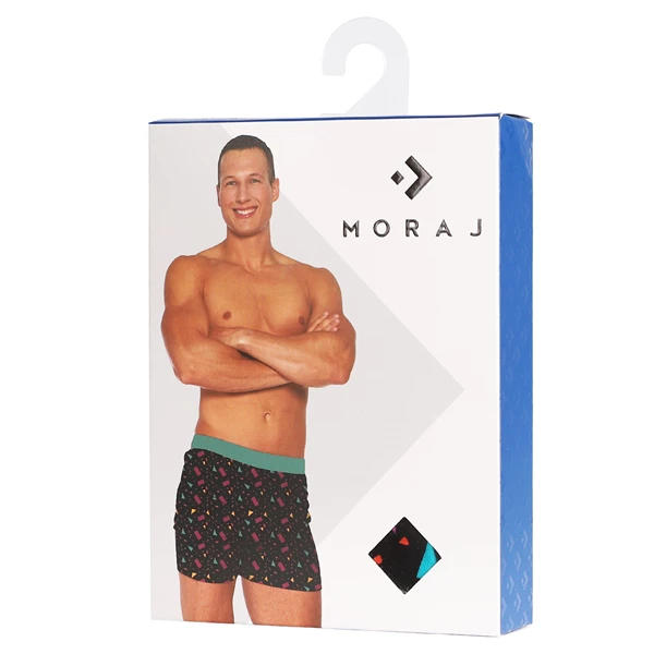 MORAJ BOKSERKI MĘSKIE LUŹNE Z KONTRASTOWYM PASKIEM PLUS SIZE MBL850-010