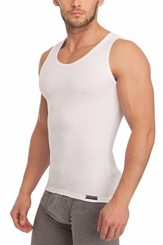 SESTO-SENSO KOSZULKA PODKOSZULKA MĘSKA WZÓR 113 BAWEŁNIANA BEZ RĘKAWÓW