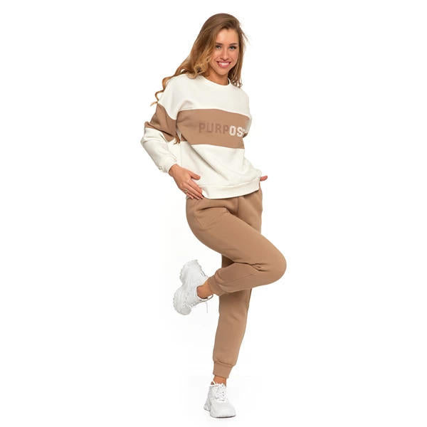 MORAJ DAMSKA BLUZA LUŹNA OCIEPLANA Z NAPISEM OBD5800-001