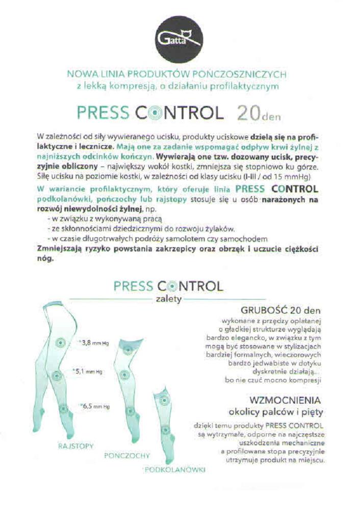 GATTA CONTROL PRESS - PODKOLANÓWKI DAMSKIE 000.62T