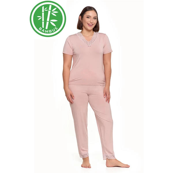 MORAJ PIŻAMA DAMSKA BAMBUSOWA PLUS SIZE PDD5400-005 S/S 2026