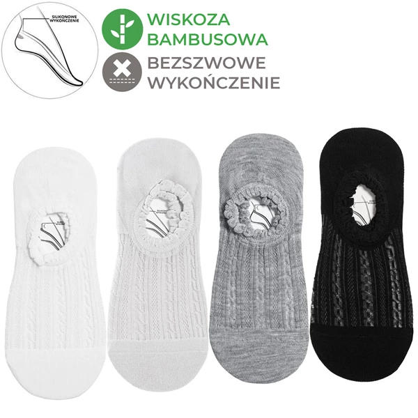 MORAJ NISKIE STOPKI BAMBUSOWE W PRĄŻEK CDB200-011