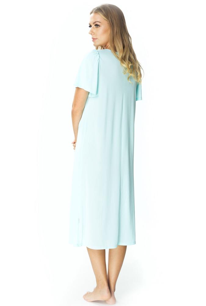 MEWA KOSZULA NOCNA DAMSKA LILIA Z HAFTOWANĄ APLIKACJĄ