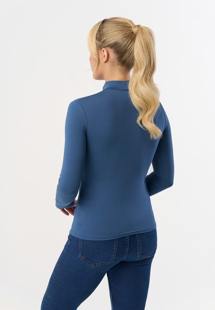 BABELL PÓŁGOLF RESTA, DŁUGI RĘKAW - KOLOR DENIM, STALOWY, MARSALA, BORDO
