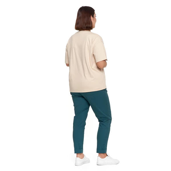 MORAJ T-SHIRT DAMSKI LUŹNY Z HAFTOWANYM KWIATKIEM BD1800-007
