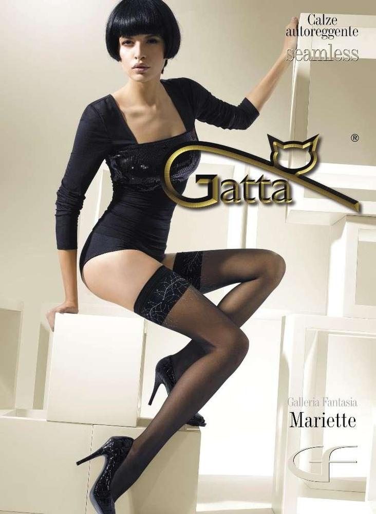 GATTA MARIETTE - POŃCZOCHY SAMONOŚNE WZORZYSTE