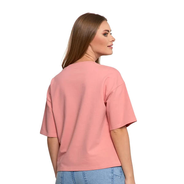 MORAJ T-SHIRT DAMSKI O LUŹNYM KROJU Z NAPISAMI BD2400-013