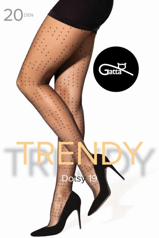 GATTA DOTSY 19 - RAJSTOPY DAMSKIE WZORZYSTE 20 DEN 000.664 - TRENDY 2026