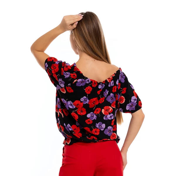 MORAJ DAMSKA BLUZKA HISZPANKA W KWIATY BD2500-038