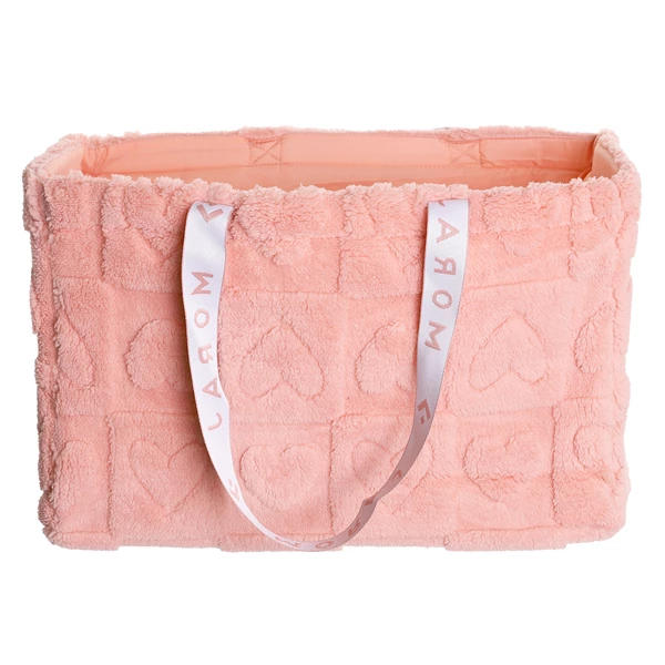 MORAJ TORBA PLUSZOWA SHOPPER Z SERDUSZKAMI MRT1300-001