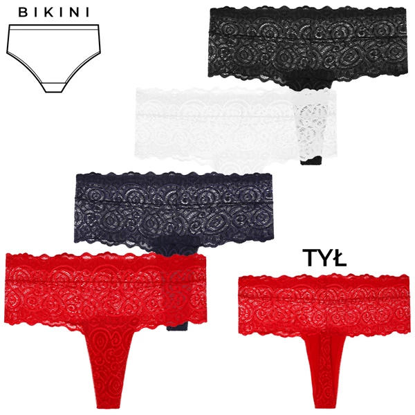 MORAJ STRINGI DAMSKIE KORONKOWE BDM500-021