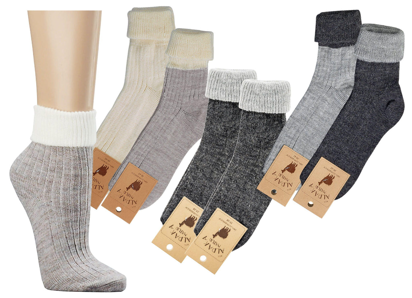 RISOCKS SKARPETY DAMSKIE ALPAKA SOCKS 4 FUN WYWIJANE W-2192