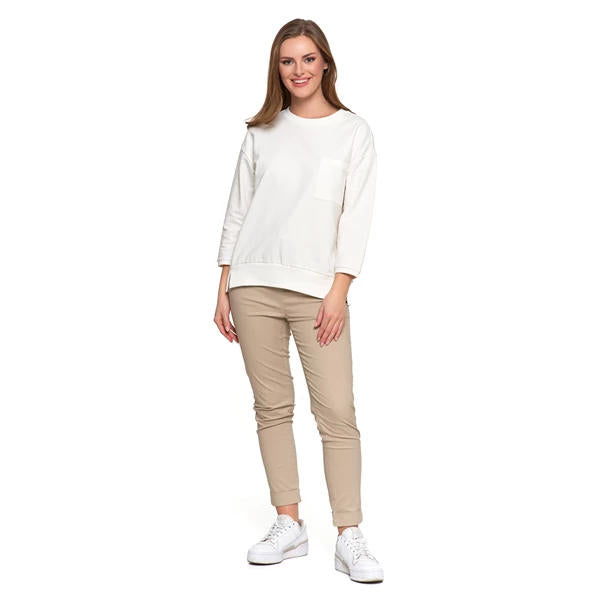 MORAJ BLUZA DAMSKA Z KIESZONKĄ O LUŹNYM KROJU OBD2500-005