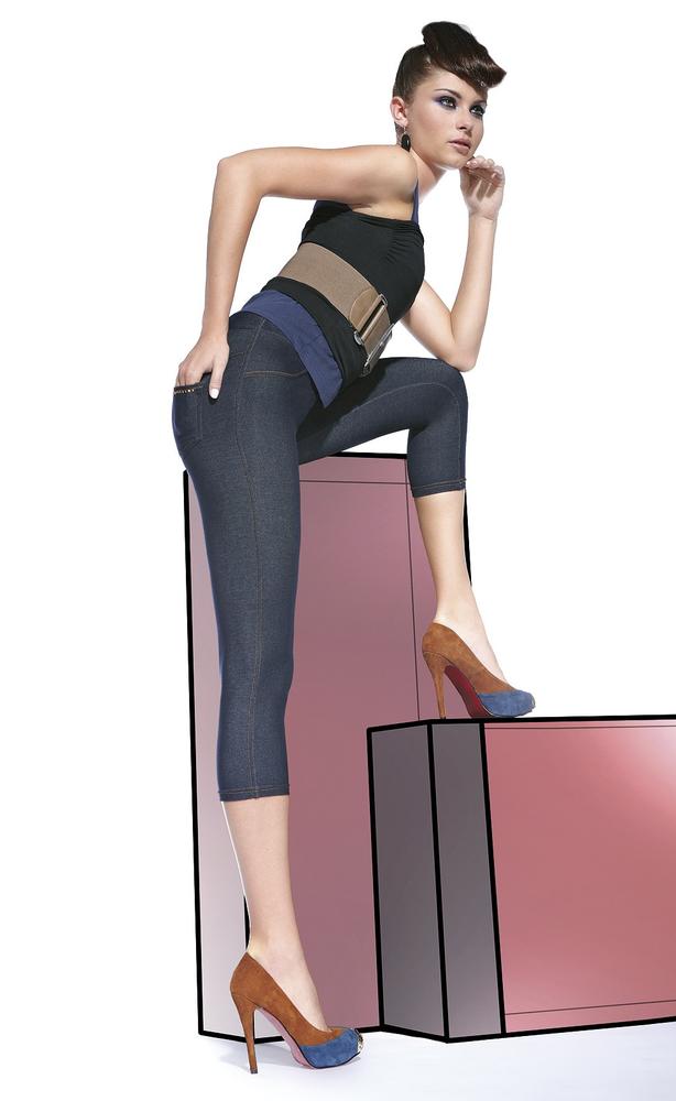 LEGGINSY DAMSKIE BELINDA SHORT 200 DEN - BAS BLEU