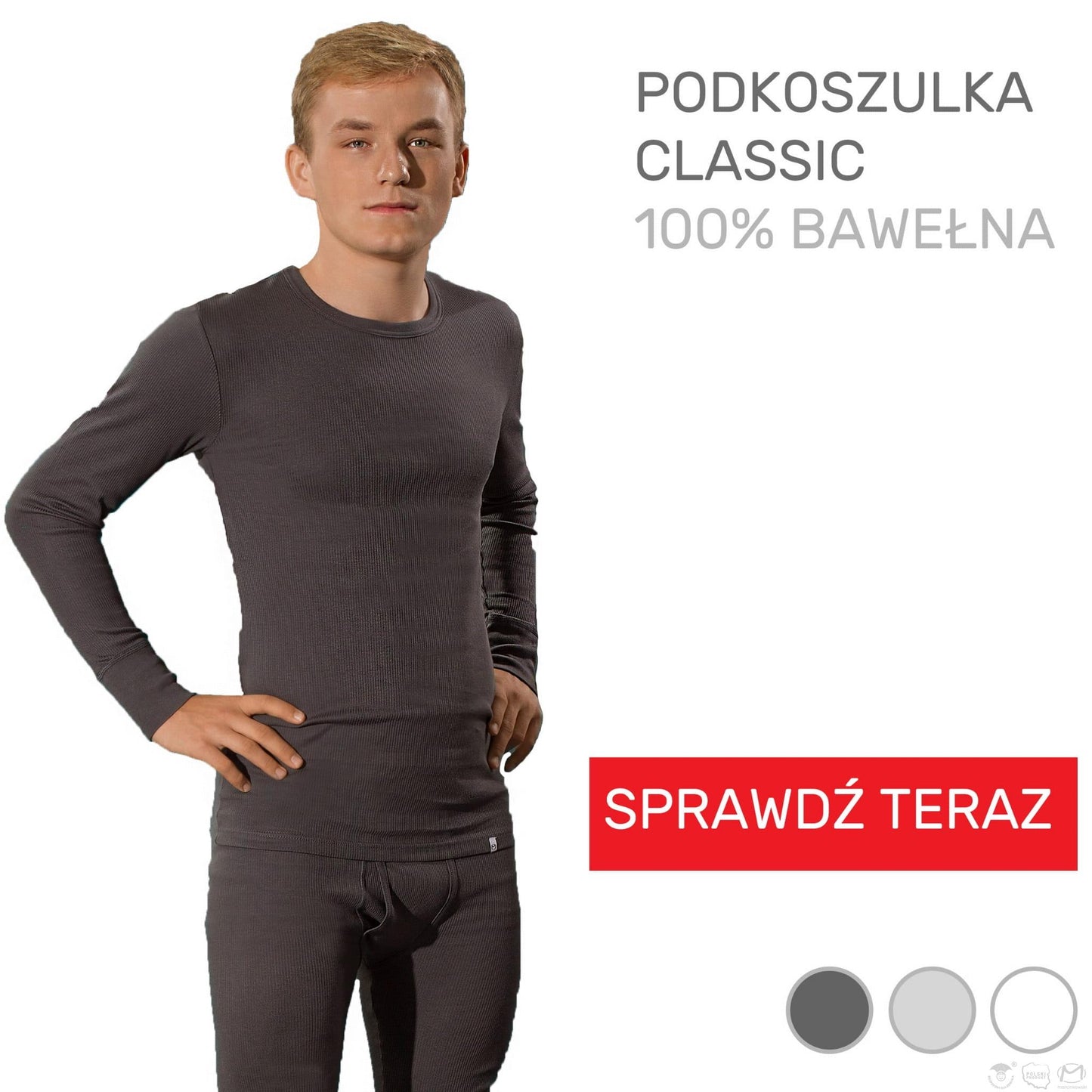 MARCINKOWSKI PODKOSZULKA DŁUGI RĘKAW MĘSKA CLASSIC PRĄŻEK S-XXL