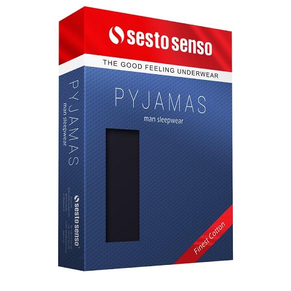 SESTO-SENSO PIŻAMA MĘSKA DŁUGA 07 JODEŁKA BAWEŁNIANA WZ07 P1155