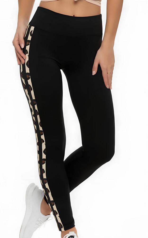 NOVITI LEGGINSY WZOROWANE LE007