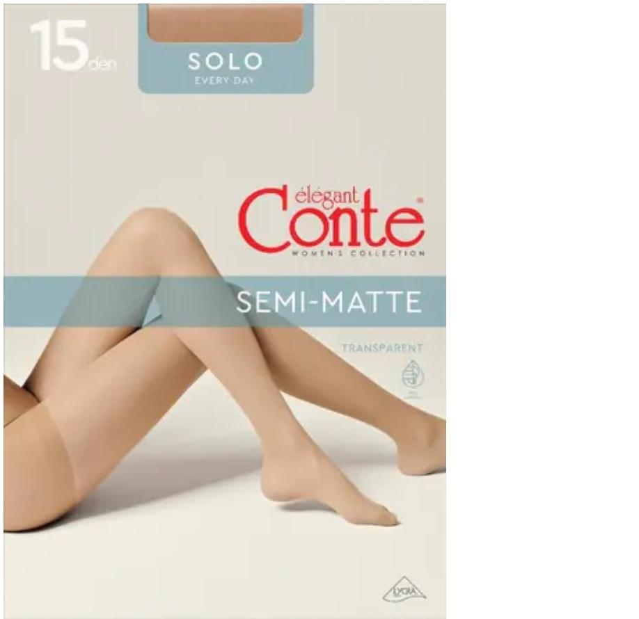 CONTE RAJSTOPY DAMSKIE ZE SPODENKAMI SEMI-MATTE SOLO 15 (EURO-KOPERTA)