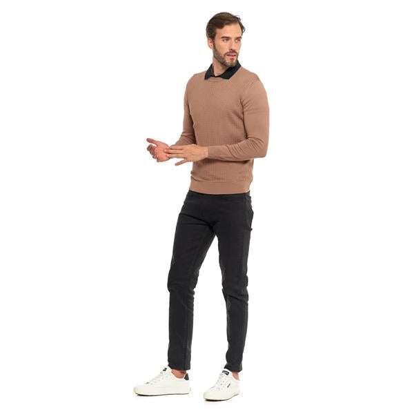 MORAJ MĘSKI SWETER KLASYCZNY Z WISKOZY ELEGANCKI OMS4500-004