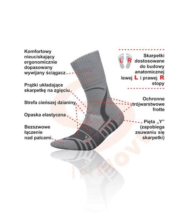 JJW SKARPETKI TREKKING SILVER DEODORANT TREKKINGOWE Z ZAWARTOŚCIĄ SREBRA