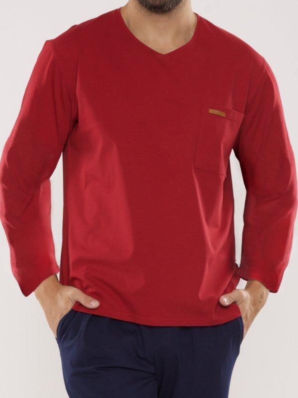 DE LAFENSE 683 PIŻAMA MĘSKA KEVIN DŁUGI RĘKAW DŁUGIE SPODNIE