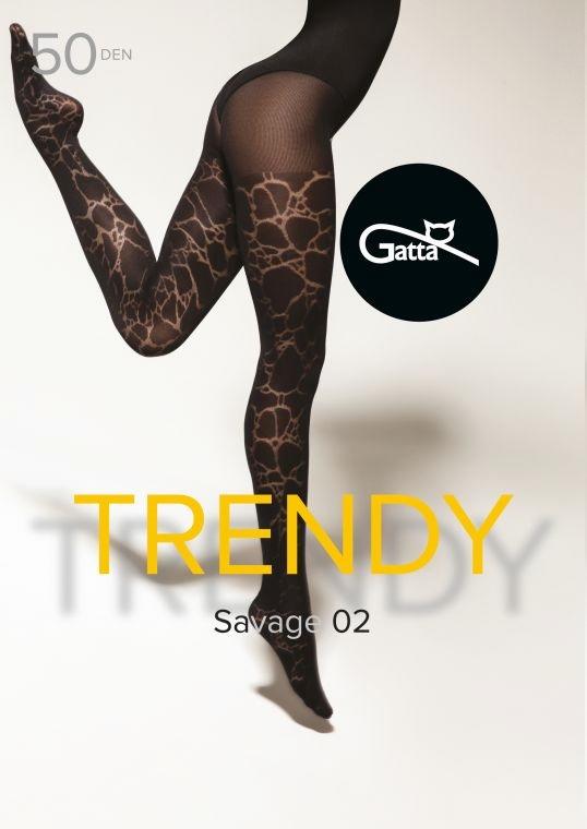 GATTA SAVAGE 01, 02 - RAJSTOPY DAMSKIE WZORZYSTE 50 DEN 000.90V - TRENDY 23/24