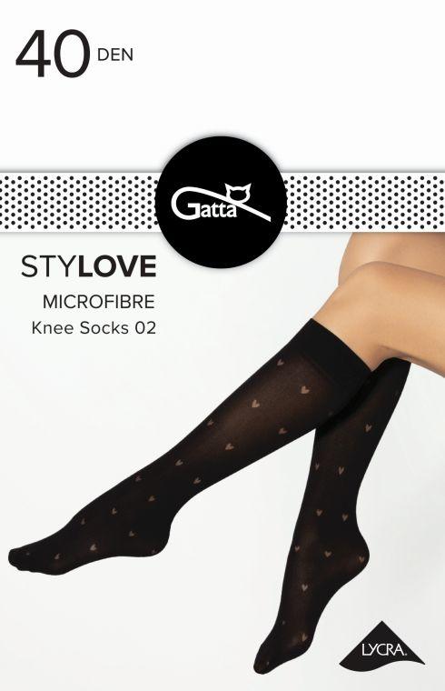 GATTA STYLOVE MICROFIBRE KNEE SOCKS 01, 02 - PODKOLANÓWKI WZORZYSTE 000.97V - TRENDY 23/24