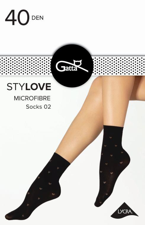 GATTA STYLOVE MICROFIBRE SOCKS 01, 02 - SKARPETKI WZORZYSTE 000.96V - TRENDY 23/24