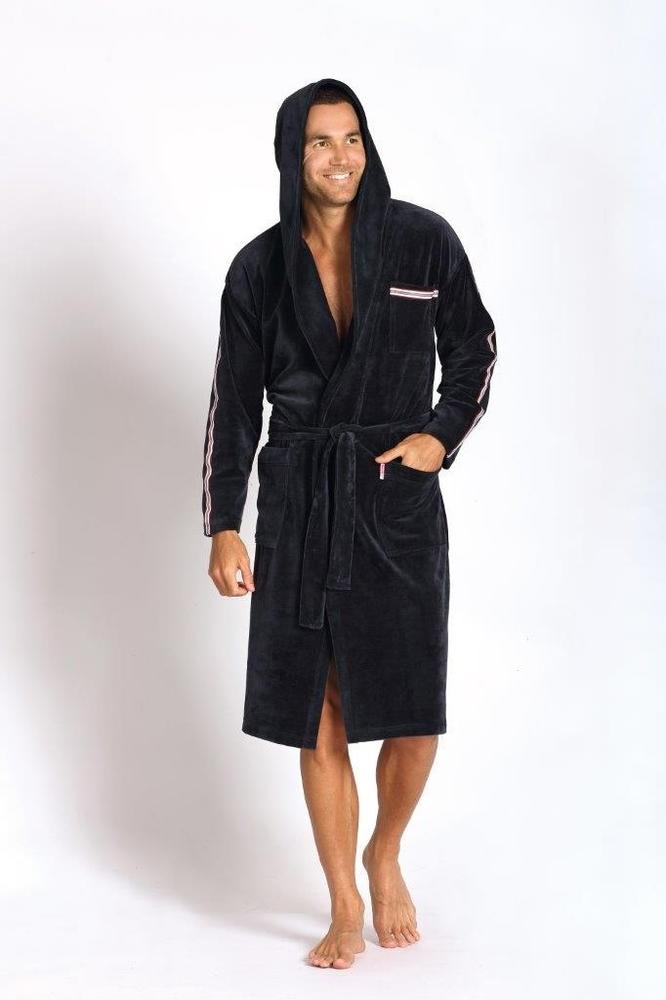 DE LAFENSE SZLAFROK MĘSKI LAMPAS WELUR KAPTUR 425