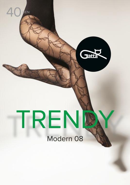 GATTA MODERN 04, 05, 06, 07, 08 - RAJSTOPY DAMSKIE WZORZYSTE 40 DEN 000.53V - TRENDY 23/24