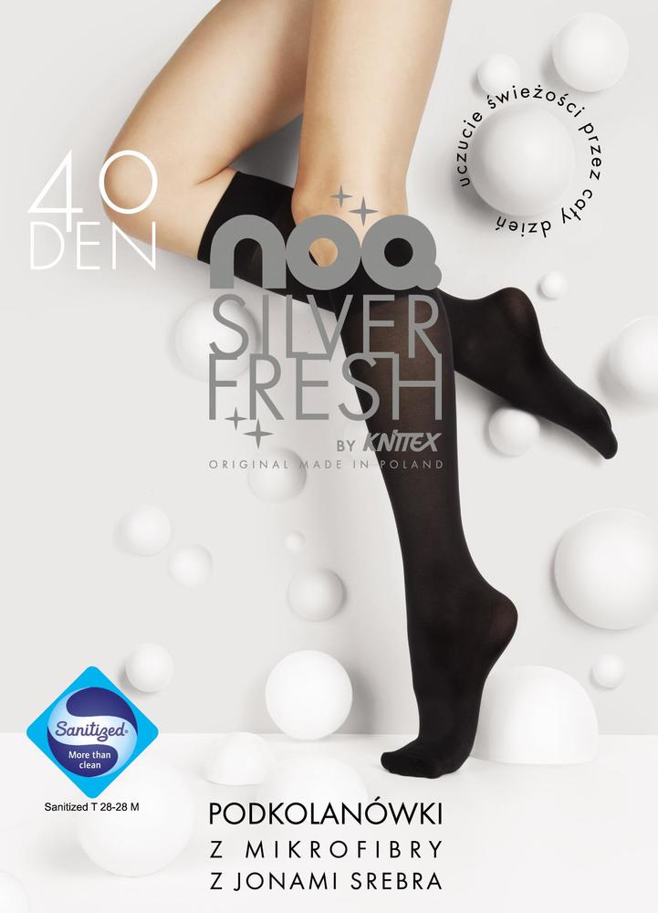 KNITTEX PODKOLANÓWKI MIKROFIBRA JONY SREBRA 40 DEN