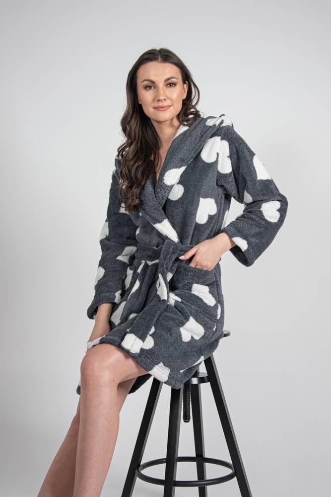 DE LAFENSE 671 SZLAFROK SERCA KRÓTKI RĘKAW KAPTUR