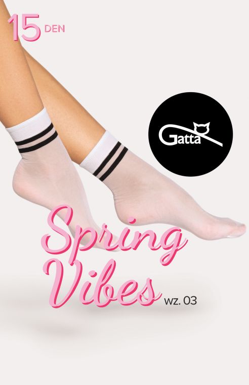 SPRING VIBES - SKARPETKI DAMSKIE WZORZYSZTE 15 DEN 000.16Z