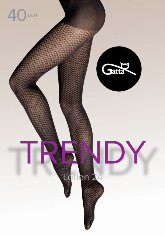 LORIEN 23, 24, 25 - RAJSTOPY DAMSKIE WZORZYSTE 40 DEN - 000.198 - TRENDY 24/25