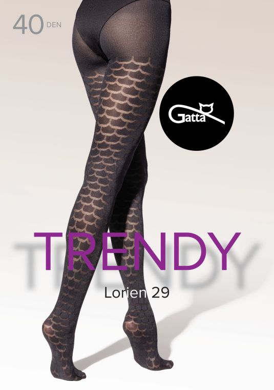 LORIEN 26, 27, 28, 29 - RAJSTOPY DAMSKIE WZORZYSTE 40 DEN - 000.198 - TRENDY AW25/26