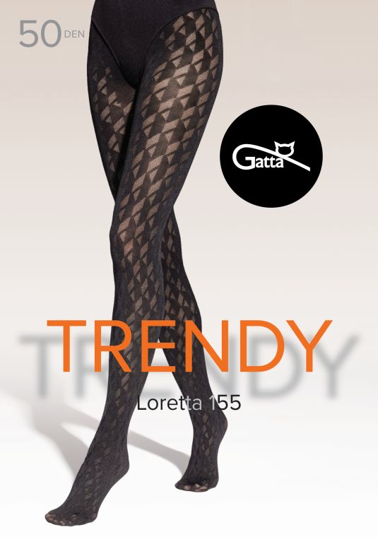 LORETTA 155, 156, 157, 158, 159 - RAJSTOPY DAMSKIE WZORZYSTE 50 DEN - 000.861 - TRENDY AW25/26