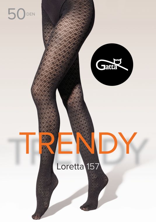 LORETTA 155, 156, 157, 158, 159 - RAJSTOPY DAMSKIE WZORZYSTE 50 DEN - 000.861 - TRENDY AW25/26