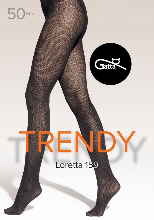 LORETTA 155, 156, 157, 158, 159 - RAJSTOPY DAMSKIE WZORZYSTE 50 DEN - 000.861 - TRENDY AW25/26
