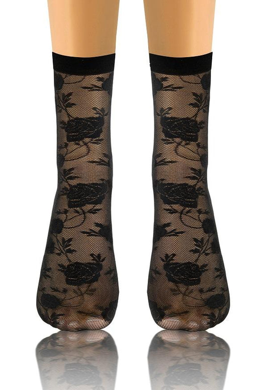 SESTO-SENSO SKARPETKI SK SOCKS PRZEZROCZYSTE Z WZORKIEM