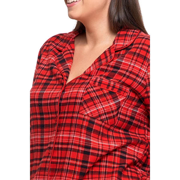 MORAJ PIŻAMA DAMSKA FLANELOWA PLUS SIZE PDD7200-002 - AW2024/25