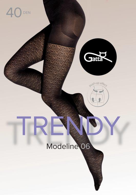 GATTA MODELINE 05, 06 PUSH-UP EFFECT - RAJSTOPY DAMSKIE WZORZYSTE 40 DEN 000.07V - TRENDY 24/25