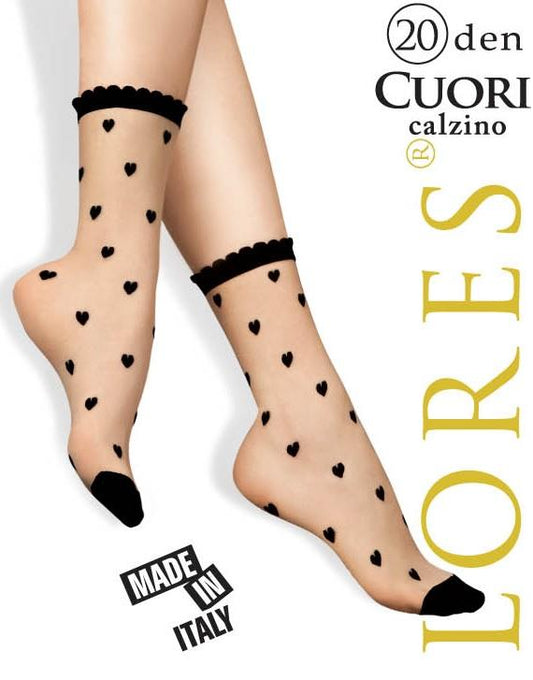 LORES SKARPETKI DAMSKIE CUORI 20 DEN, WZORZYSTE