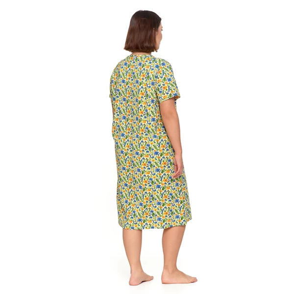 MORAJ DAMSKA KOSZULA NOCNA ROZPINANA Z KRÓTKIM RĘKAWEM PLUS SIZE PDK3100-014 S/S 2025