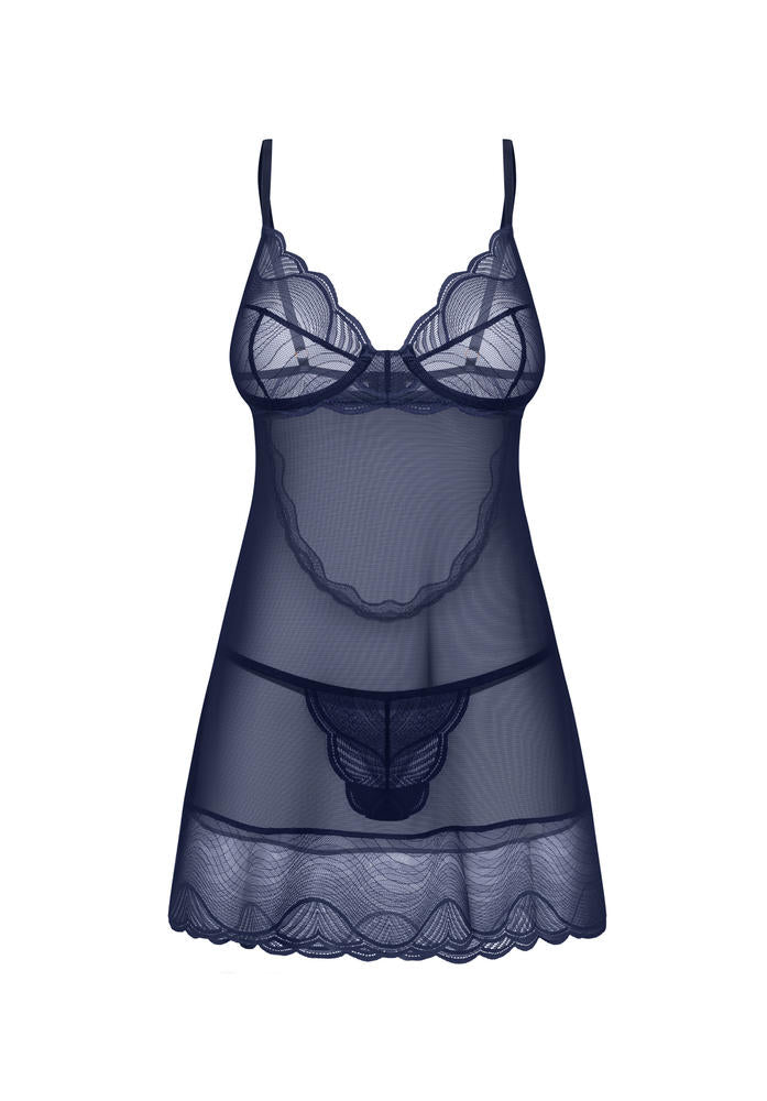 OBSESSIVE NIGHTLY BLUE KOSZULKA I STRINGI